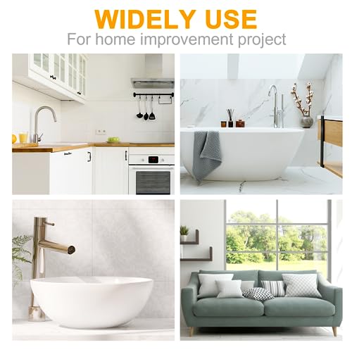 Stainless Steel Caulking Tools Kit: 4 in 1 Silicone Grout Remover Sealant Removal Scraper - Easy Caulk Finishing Smoother Applicator Set Bathroom AMZBUY