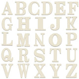 Soaoo 52 Pieces 8 Inch Unfinished Blank Wooden Letters Surface Big Wooden Alphabet Letters for Painting, DIY Projects, Tabletop, Home Wall Decor, Soaoo