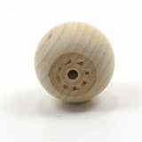 Mylittlewoodshop - Pkg of 6 - Ball with Flat Bottom - 1 inch in Diameter with 9/16 inch Flat Unfinished Wood(WW-KBB100-6) Unique Wood Shapes