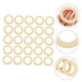 MAGICLULU 25pcs Handmade Wooden Ring Craft Rings Blank Wooden Circles DIY Wooden Rings Wooden Ring Crafts DIY Wood Craft Pendant Wooden Crafts MAGICLULU
