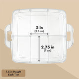 Juvale 3 Tier Stackable Storage Containers with Adjustable Compartments for Beads, Sewing Accessories, Arts and Crafts Supplies (6 x 6 x 5 In) Juvale