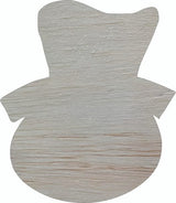 Snowman Head Wooden Door 8" Hanger, Paintable Craft NEXTCraft