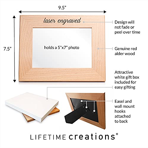 Lifetime Creations Create Your Own Personalized Picture Frame: Engraved Custom Wood Photo Frame, Customizable Gift for Wedding, Anniversary, Add Your Lifetime Creations