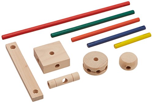 Schylling MKT Super Makit Classic Wood Construction Toy, 3+ years, 70-Pieces (1 EA) Schylling