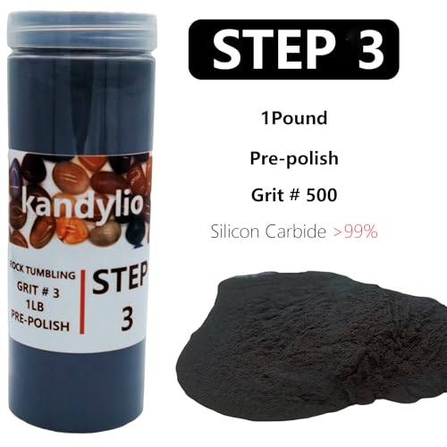 Kandylio Rock Tumbler Grit Kit 4 Lbs. 4-Steps Rock Tumbling Grit and Polish Refill,Polish Up to 30 lbs. of Rocks, Rock Polishing Grit Media for Any Kandylio