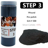 Kandylio Rock Tumbler Grit Kit 4 Lbs. 4-Steps Rock Tumbling Grit and Polish Refill,Polish Up to 30 lbs. of Rocks, Rock Polishing Grit Media for Any Kandylio