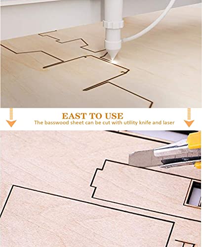 Unfinished Wood Pieces,25Pcs Basswood Sheets 1/16,Thin Plywood Wood Sheets for Crafts,Perfect for DIY Projects, Painting, Drawing, Laser, Wood Aolite