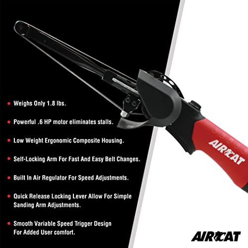 AIRCAT Pneumatic Tools 6325: .6 HP 1/2" x 18" Composite Belt Sander