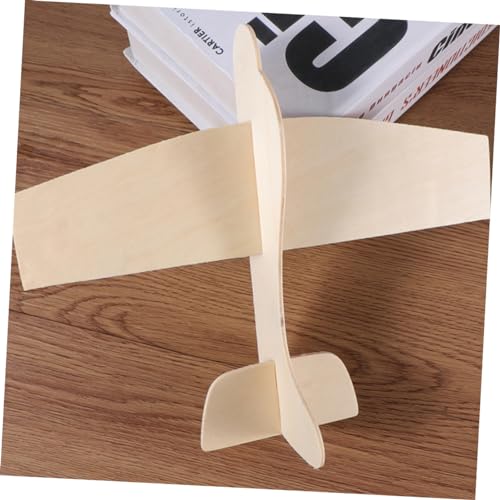 Vaguelly 15pcs Blank Wood Aircraft Toys DIY Wooden Plane Wooden Airplane Puzzle DIY Blank Wooden Airplane Unfinished Wood Airplanes Unpainted Wood Vaguelly