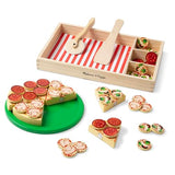 Melissa & Doug Wooden Pizza Play Food Set With 36 Toppings - Pretend Food And Pizza Cutter/ Toy For Kids Ages 3+ Melissa & Doug