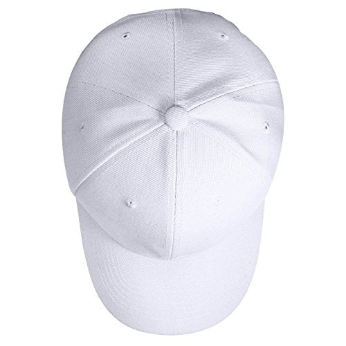 TZ Promise 12 Pack Wholesale Unisex Plain Solid Color Adjustable Baseball Caps Hats (White) TZ Promise