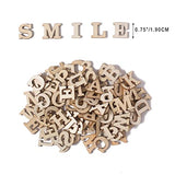 296 Pieces 0.75" Inch Mini Unfinished Wood Alphabet Letters and Wooden Numbers Blank Letters for Homemade Arts DIY Project Cregugua