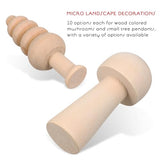 Toddmomy 20pcs Unfinished Wooden Mushroom Unfinished Wood Trees Mini Wood Tree Natural Wooden Mushrooms for Arts DIY Projects Ornaments Toddmomy