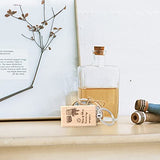 20 Pieces Blank Wooden Key Chain, Rectangle Wood Blanks for Key Chains, Wood Engraving Blanks for DIY Gift Crafts fuceury