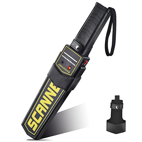 RANSENERS Metal Detector Wand,Security Wand,Portable Adjustable Sound & Vibration Alerts, Detects Weapons Knivers Screw (High Sensitivity, Black) - WoodArtSupply