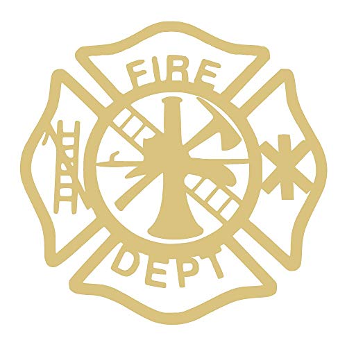 Maltese Cross Laser Cutout Unfinished Wood Fireman Door Hanger Everyday MDF Shape Canvas Style 4 (6") Diverse Woodworking