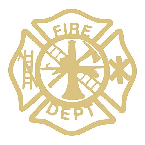 Maltese Cross Laser Cutout Unfinished Wood Fireman Door Hanger Everyday MDF Shape Canvas Style 4 (6") - WoodArtSupply