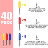 THANMAO 40 Pcs Replacement Blades Compatible with Explore Air 2/Air 3 /Maker/Maker 3 Cutting Machines - includ 10PCS Fine-Point Blades, 20PCS THANMAO