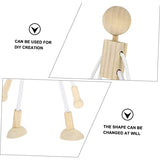 Kisangel 5pcs Cartoon Toy White Embryo Dolls Unfinished Wood Crafts Unfinished Wood Peg Dolls Unfinished Peg Doll Wood Dolls Blank Wood Toys Kisangel