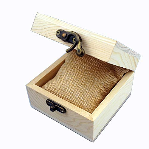 LONMAIX Wooden Box for your Gift Jewelry Watch Unfinished Wood Box (Wooden)