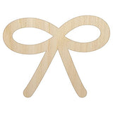 Cute Bow Ribbon Unfinished Wood Shape Piece Cutout for DIY Craft Projects - 1/4 Inch Thick - 6.25 Inch Size Sniggle Sloth