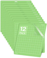 Gwybkq Cutting Mat for Cricut Maker 3/Maker/Explore 3/Air 2/Air/One 12 Pack 12x12 Cut Mats Replacement Accessories Adhesive Sticky Green Cricket Gwybkq