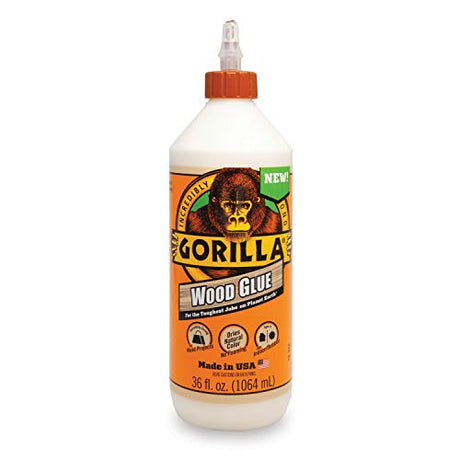 Gorilla Wood Glue, 36 Ounce Bottle, Natural Wood Color, (Pack of 1) Gorilla