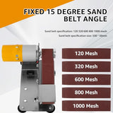 Mini Belt Sander, 15° Electric Knife Sharpener Bench Grinder Sanding Machine, 7 Adjustable Speed Electric Belt Grinder, Low Noise Cutter Sharpener Tzdxfgl