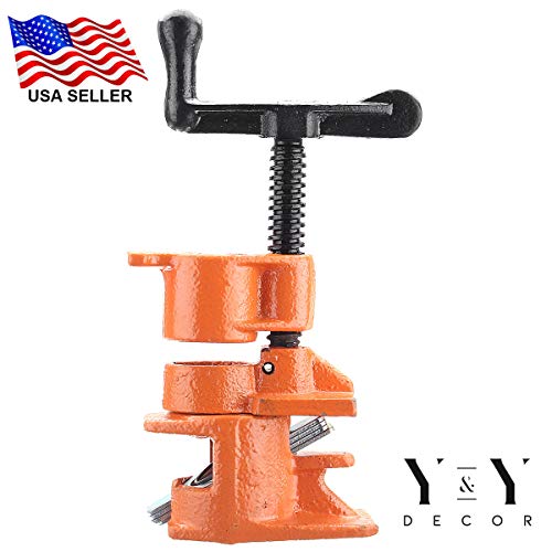 Y&Y Decor 4 PACK 3/4" Wood Gluing Pipe Clamp Set Heavy Duty PRO Woodworking Cast Iron