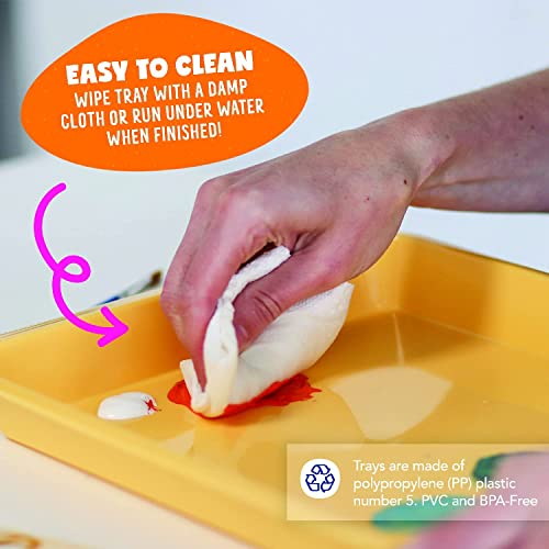 Save 10% on Set of 4 Kids Activity Plastic Tray + Pastel Tie Dye Kit Bundle Dab and Dot Markers