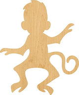 3 Pcs Monkey Supply 3" Wooden Shape Ornaments Unique Unpainted Smooth Surface Unfinished Laser Cutout Wood Sheets Boards for Crafts 1/8 Inch Thick WoodArtSupply