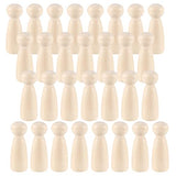 MAHIONG 30 PCS 3.5 Inch Wooden Peg Dolls, Unfinished Wood Angel Girl Shape Peg People Bodies Figures for DIY Craft, Wedding, Cake Toppers, Painting MAHIONG