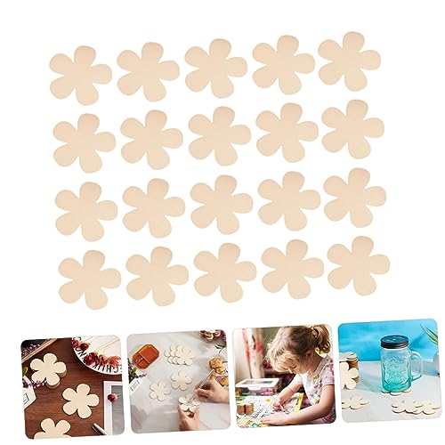 MAGICLULU 20pcs Coasters Crafts Wood Slices Unfinished Wood Chip Wood Blanks Blank Wood Chip Wood Craft Supplies Wood Chip for DIY Wood Flower Slices MAGICLULU