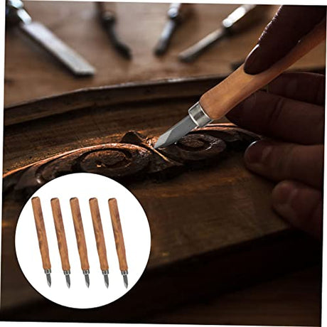 Housoutil 5pcs Woodworking Marking Knife Wood Sculpting Tools Detail Carving Knife Wooden Carving Chisels Carpenter Tools Specialty Tools Woodworking Housoutil