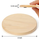 48 Pack Unfinished Wood Coasters, GOH DODD 4" Wood Slices for Nature Crafts & Wedding Decoration, Blank Coasters Wood Kit for DIY Architectural GOH DODD