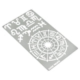 Aleks Melnyk #29a Metal Journal Stencil, Zodiac Circle Symbol, Stainless Steel Stencil 1 PCS, Template for Wood Burning, Pyrography, Engraving, - WoodArtSupply