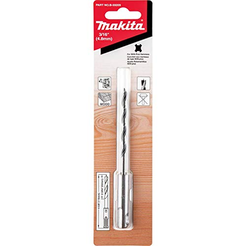 Makita B-59209 3/16" x 4-5/8" SDS-Plus Drill Bit, Wood - WoodArtSupply