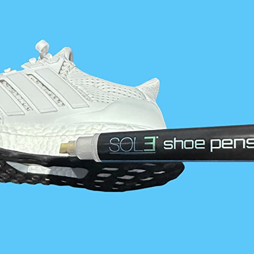 SOL3 Shoe Pens™ Premium Midsole Marker Sneaker Paint for Leather, Canvas, Suede & Knit Shoes (White) SOL3