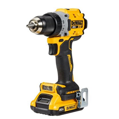 DEWALT 20V MAX XR Cordless Drill / Driver Kit, Brushless, Compact, with 2 Batteries and Charger (DCD800D2) - WoodArtSupply