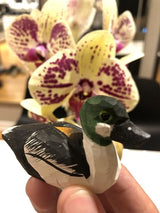 Selsela Goldeneye Mini Wood Duck Figurine Statue Carving Decoration Decoy Sculpture Small Animals Selsela