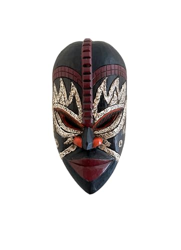 OMA African Decorative Mask Decor Tribal Lucky Mask Wooden Hand Carved African Art Home Decor Gift - WoodArtSupply