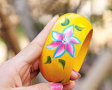 Penta Angel Wood Bangle Bracelets 4Pcs 2.8inch Unfinished Natural Round Large Wooden Ring for Art & Craft Project DIY Jewelry Making Painting PENTA ANGEL