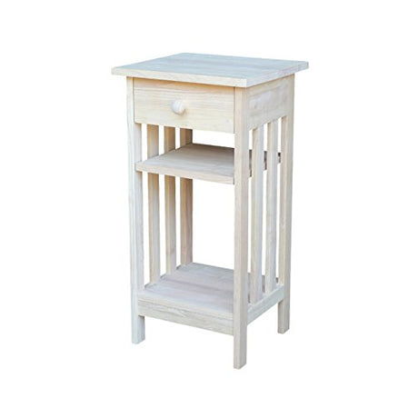 International Concepts Mission Telephone Stand, Unfinished IC International Concepts