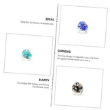 Anneome 8pcs DIY Beads Unfinished Beads Gemstone Bracelet Crackle Lampwork Beads Crackle Looser Beads Making Beads Glass Bead Bracelets Bulk Jewelry Anneome