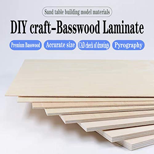 Unfinished Wood Pieces,20Pcs Basswood Sheets 150X100X2mm 1/16,Thin Plywood Wood Sheets for Crafts,Perfect for DIY Projects, Painting, Drawing, Laser, Wood Engraving, Wood Burning and CNC Cutting