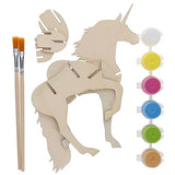 LEISURE ARTS - 3D Puzzle, 14 Piece kit, Wood Build It Unicorn, Wood Building Kits, DIY Wood Projects, Wooden 3D Puzzles, Wood Kits for All Ages, Wood LEISURE ARTS