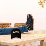 DEWALT Mens Crew Socks | Black Cotton Boot Socks for Men + Men’s Ball Cap Set DEWALT