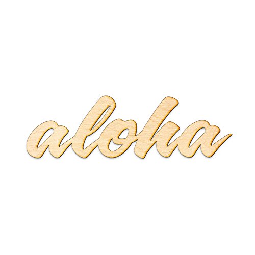 Aloha Wood Sign Home Décor Wall Art Unfinished 24" x 8" Woodums
