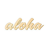 Aloha Wood Sign Home Décor Wall Art Unfinished 24" x 8" Woodums