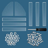 KINGROW Nail Polish Organizer 72 Bottles of 6 Layers Acrylic Display Rack Eyeglasses Storage Essential Oils Holder Makeup Organizer KINGROW